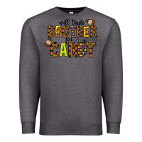 Charcoal Heather Will Trade Brother For Candy Premium Sweatshirt - CowhideDigitalArt
