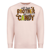 Pale Pink Will Trade Brother For Candy Premium Sweatshirt - CowhideDigitalArt