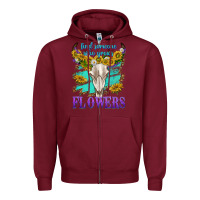 Burgundy find someone who grows flowers Zipper Hoodie - texasbilliewilder