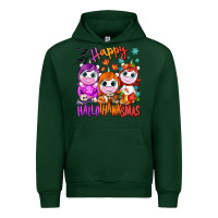 Foreset Green Happy Hallothanksmas unicorns Urban Hoodie - NancyCooperArtShop