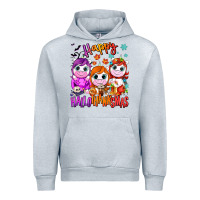 Heather Grey Happy Hallothanksmas unicorns Urban Hoodie - NancyCooperArtShop