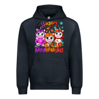 Navy Happy Hallothanksmas unicorns Urban Hoodie - NancyCooperArtShop