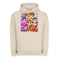 Pigment French Oak Happy Hallothanksmas unicorns Urban Hoodie - NancyCooperArtShop