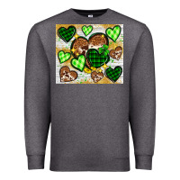 Charcoal Heather St. Patrick's Day hearts tumbler Premium Sweatshirt - Neo Western