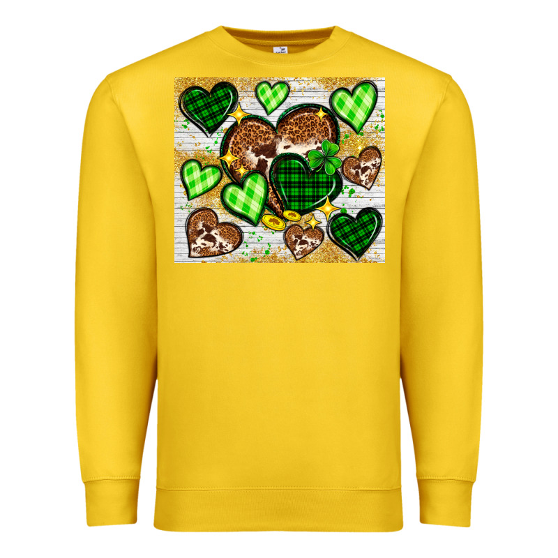 St. Patrick's Day Hearts Tumbler Premium Sweatshirt by Neo Western | Teevron
