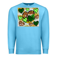 Ocean Blue St. Patrick's Day hearts tumbler Premium Sweatshirt - Neo Western