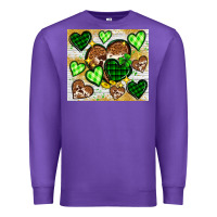 Purple St. Patrick's Day hearts tumbler Premium Sweatshirt - Neo Western