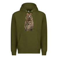 Army Green Quokka Premium Hoodie - LillyAllenDesigns