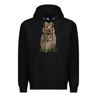 Black Quokka Premium Hoodie - LillyAllenDesigns