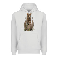 Dove Grey Quokka Premium Hoodie - LillyAllenDesigns