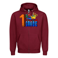 Burgundy First Grade Zipper Hoodie - RanaPortraitStore