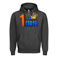 Charcoal Heather First Grade Zipper Hoodie - RanaPortraitStore