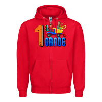 Red First Grade Zipper Hoodie - RanaPortraitStore