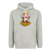 Moon Dust cow with pig and chick Heavyweight Hoodie - RanaPortraitStore