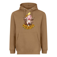 Toasted Coconut cow with pig and chick Heavyweight Hoodie - RanaPortraitStore