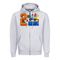 Heather Grey Second Grade Zipper Hoodie - RanaPortraitStore