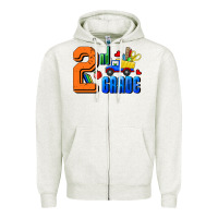 Oatmeal Heather Second Grade Zipper Hoodie - RanaPortraitStore