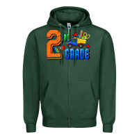Sports Green Second Grade Zipper Hoodie - RanaPortraitStore