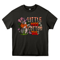 Asphalt Little Miss Cotton Tail Heavy Core Tee - CowhideDigitalArt