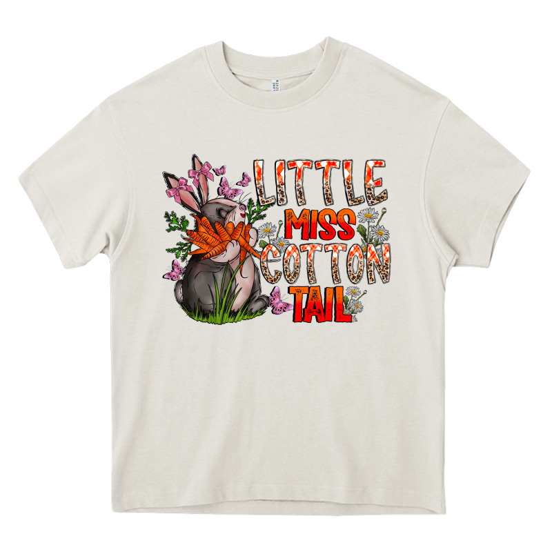 Little Miss Cotton Tail Heavy Core Tee by CowhideDigitalArt | Teevron
