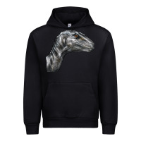 Foreset Green Velociraptor Face Urban Hoodie - LillyAllenDesigns