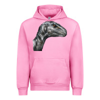 Fuchsia Pink Velociraptor Face Urban Hoodie - LillyAllenDesigns