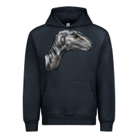 Navy Velociraptor Face Urban Hoodie - LillyAllenDesigns