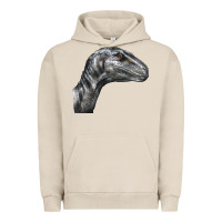 Pigment French Oak Velociraptor Face Urban Hoodie - LillyAllenDesigns