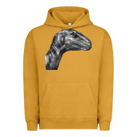 Pigment Peanut Butter Velociraptor Face Urban Hoodie - LillyAllenDesigns