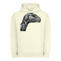 Pigment Pistachio Velociraptor Face Urban Hoodie - LillyAllenDesigns