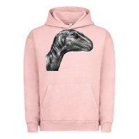 Pigment Salmon Velociraptor Face Urban Hoodie - LillyAllenDesigns