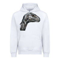 White Velociraptor Face Urban Hoodie - LillyAllenDesigns