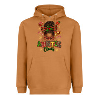 Meerkat Auntie Claus Afro Messy Bun Heavyweight Hoodie - texasbilliewilder