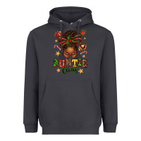 Smoke Auntie Claus Afro Messy Bun Heavyweight Hoodie - texasbilliewilder