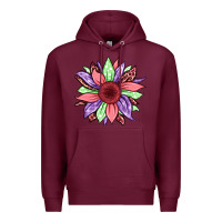 Burgundy easter spring sunflower Premium Hoodie - Jasminsmagicworld