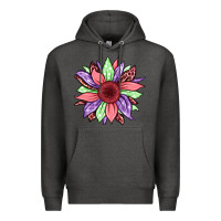 Charcoal Heather easter spring sunflower Premium Hoodie - Jasminsmagicworld