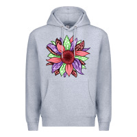 Heather Grey easter spring sunflower Premium Hoodie - Jasminsmagicworld