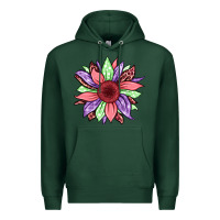 Sports Green easter spring sunflower Premium Hoodie - Jasminsmagicworld