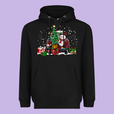 Christmas Truck Heavyweight Hoodie Designed By Ranaportraitstore
