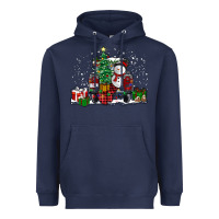 Navy christmas truck Heavyweight Hoodie - RanaPortraitStore