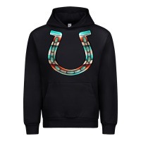 Black serape turquoise horseshoe Urban Hoodie - Jasminsmagicworld