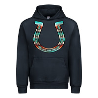 Navy serape turquoise horseshoe Urban Hoodie - Jasminsmagicworld