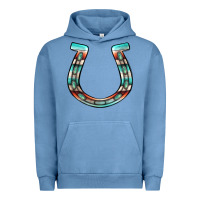 Pigment Pebble Blue serape turquoise horseshoe Urban Hoodie - Jasminsmagicworld