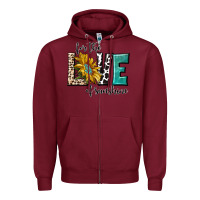 Burgundy for the love of sunshine Zipper Hoodie - texasbilliewilder