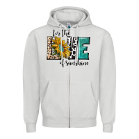 Dove Grey for the love of sunshine Zipper Hoodie - texasbilliewilder