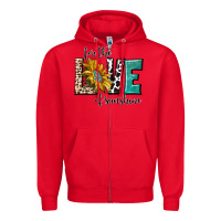 Red for the love of sunshine Zipper Hoodie - texasbilliewilder