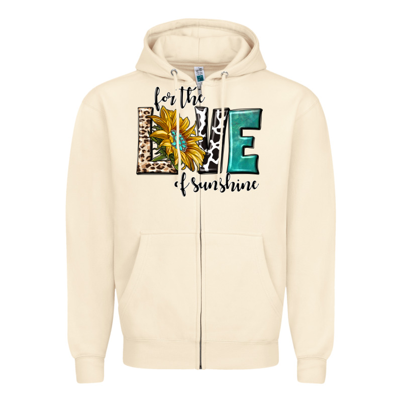 For The Love Of Sunshine Zipper Hoodie by texasbilliewilder | Teevron