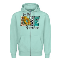 Seafoam for the love of sunshine Zipper Hoodie - texasbilliewilder