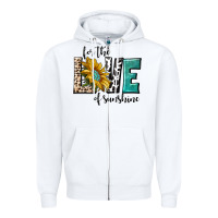 White for the love of sunshine Zipper Hoodie - texasbilliewilder