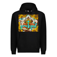 Black grateful cross Premium Hoodie - BarkalooDesign